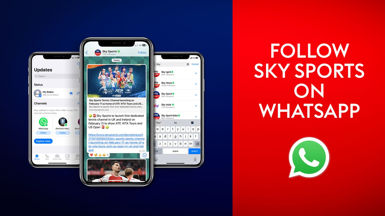 WhatsApp 上的天空体育：如何关注我们的频道以获取最新新闻、专题和亮点 |足球新闻