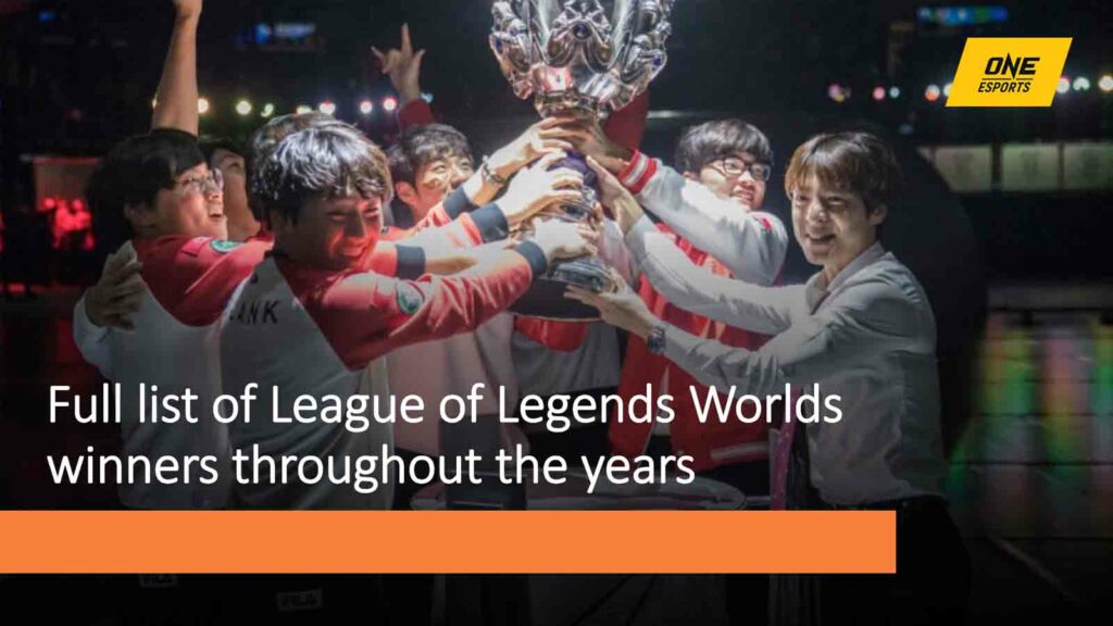SKT T1 lifting the Summoner's Cup after winning Worlds 2016 in featured image for article "Full list of League of Legends Worlds winners throughout the years"